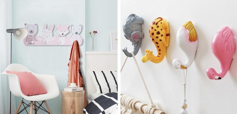 Kleurrijke kinderkapstokken in diervormen - originele haakjes voor kinderen in verschillende thema's en kleuren